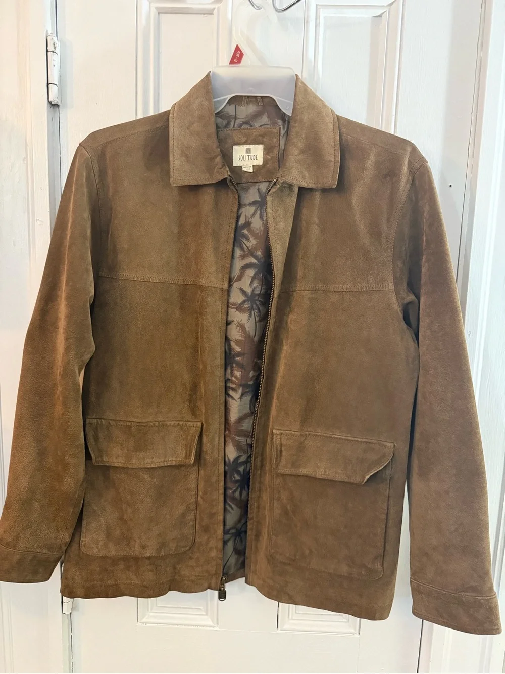 Men's Tan Suede Shirt Jacket by Solitude